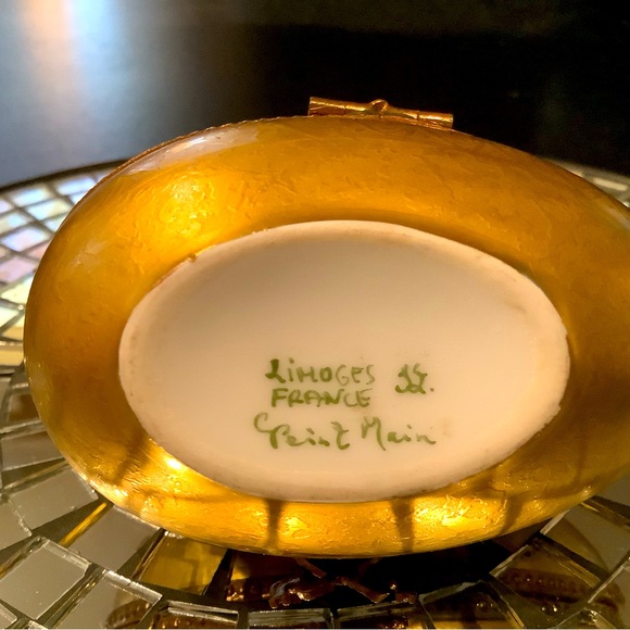 🔻Limoges 24K Gold Encrusted Classic Floral Egg Trinket Box (Retired) Mint Cond - Picture 3 of 11